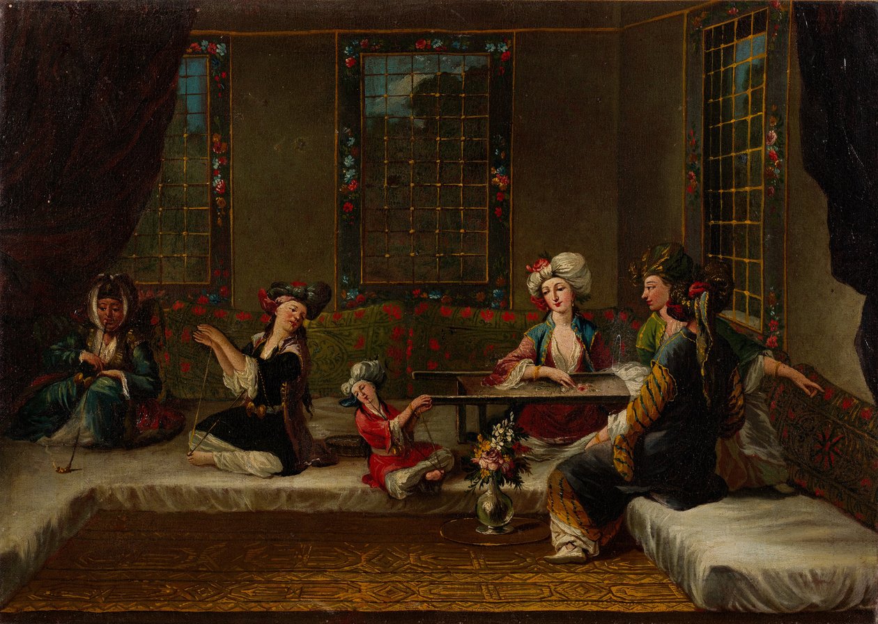 Donne che ricamano da Vanmour School