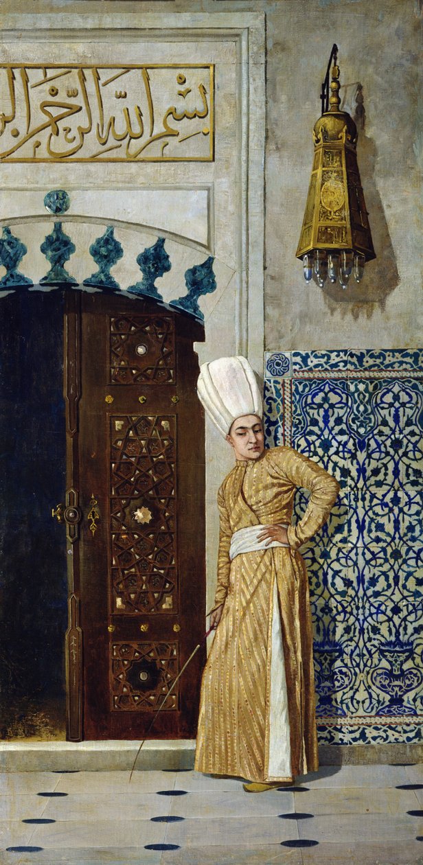 Un eunuco davanti alla porta dell
