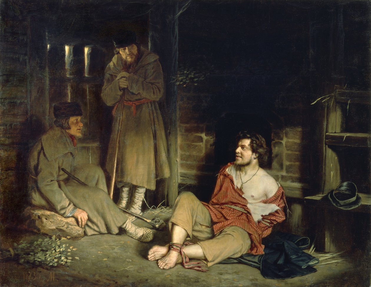 Un Furfante Arrestato, 1873 da Vasili Grigorevich Perov