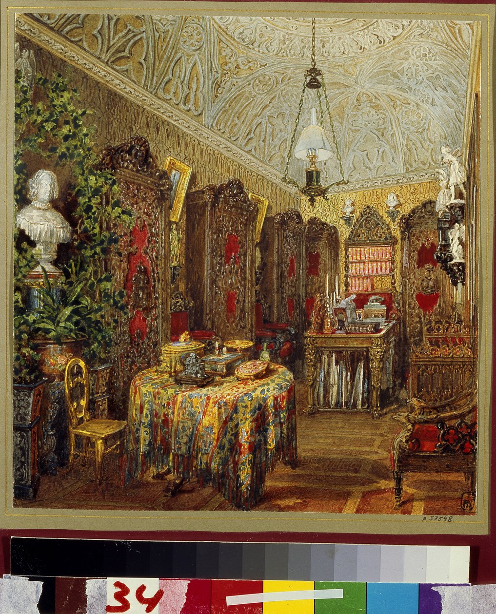 Lo studio nel palazzo Yusupov a San Pietroburgo da Vasili Semenovich Sadovnikov