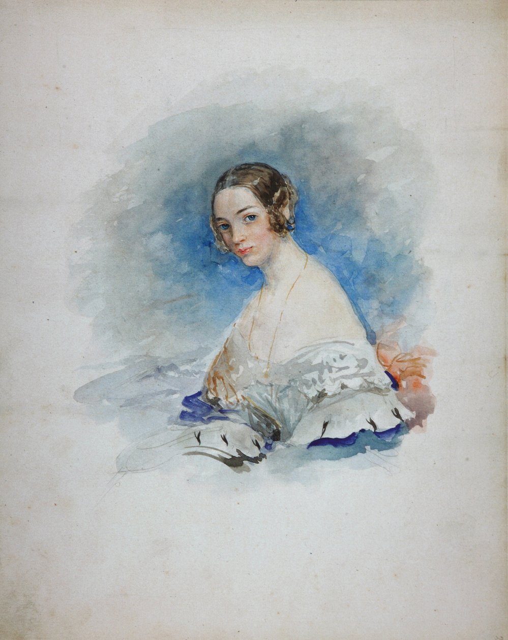 Ritratto della Principessa Maria Ivanovna Kochubey, nata Baryatinskaya 1818-1843, 1846 da Vasili Semenovich Sadovnikov