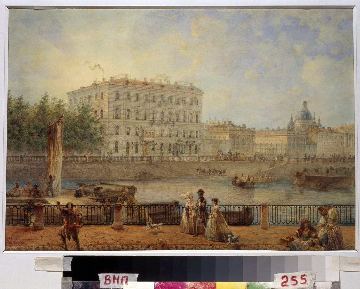 San Pietroburgo. Vista del fiume Fontanka e della casa Derzhavin da Vasili Semenovich Sadovnikov