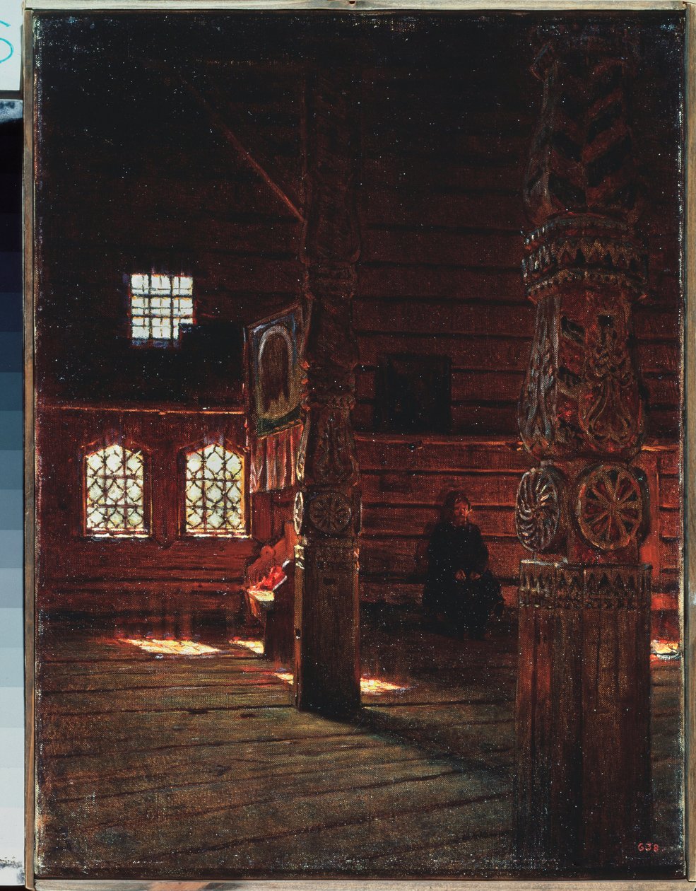 Interno della chiesa di Pietro e Paolo a Puchug da Vasili Vasilievich Vereshchagin