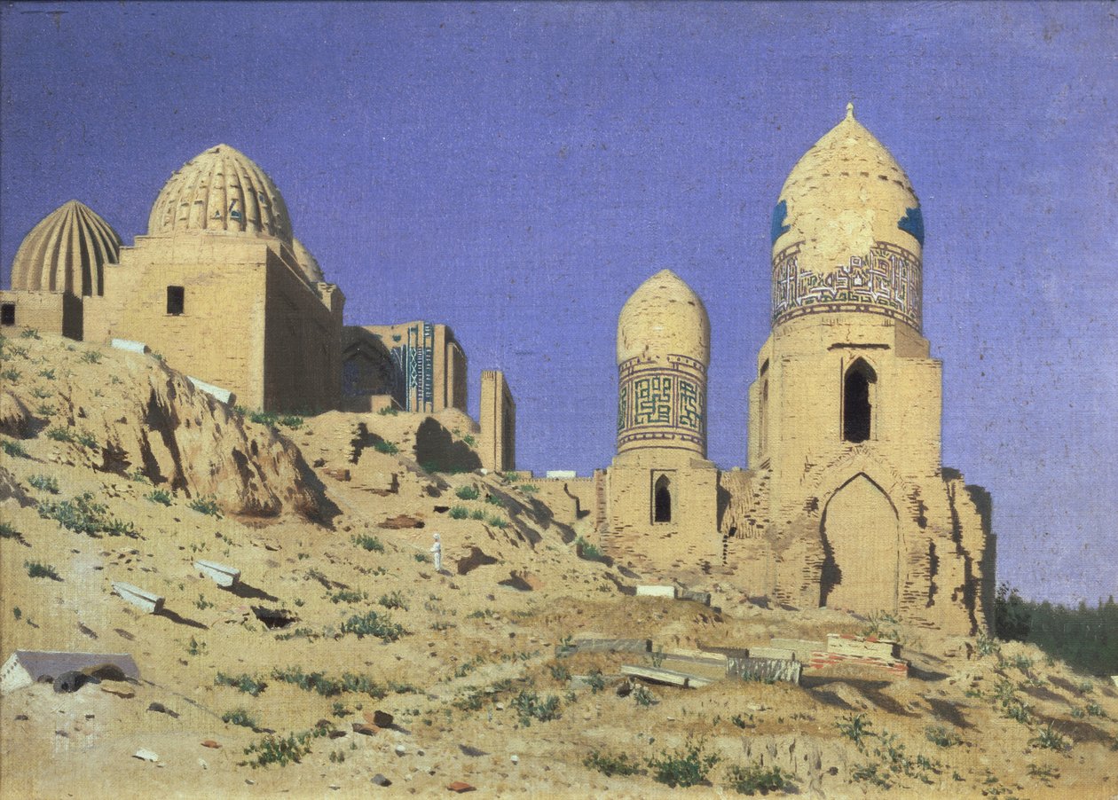 Necropoli Shah-i-Zinda Il Re Vivente a Samarcanda, 1869-1870 da Vasili Vasilievich Vereshchagin