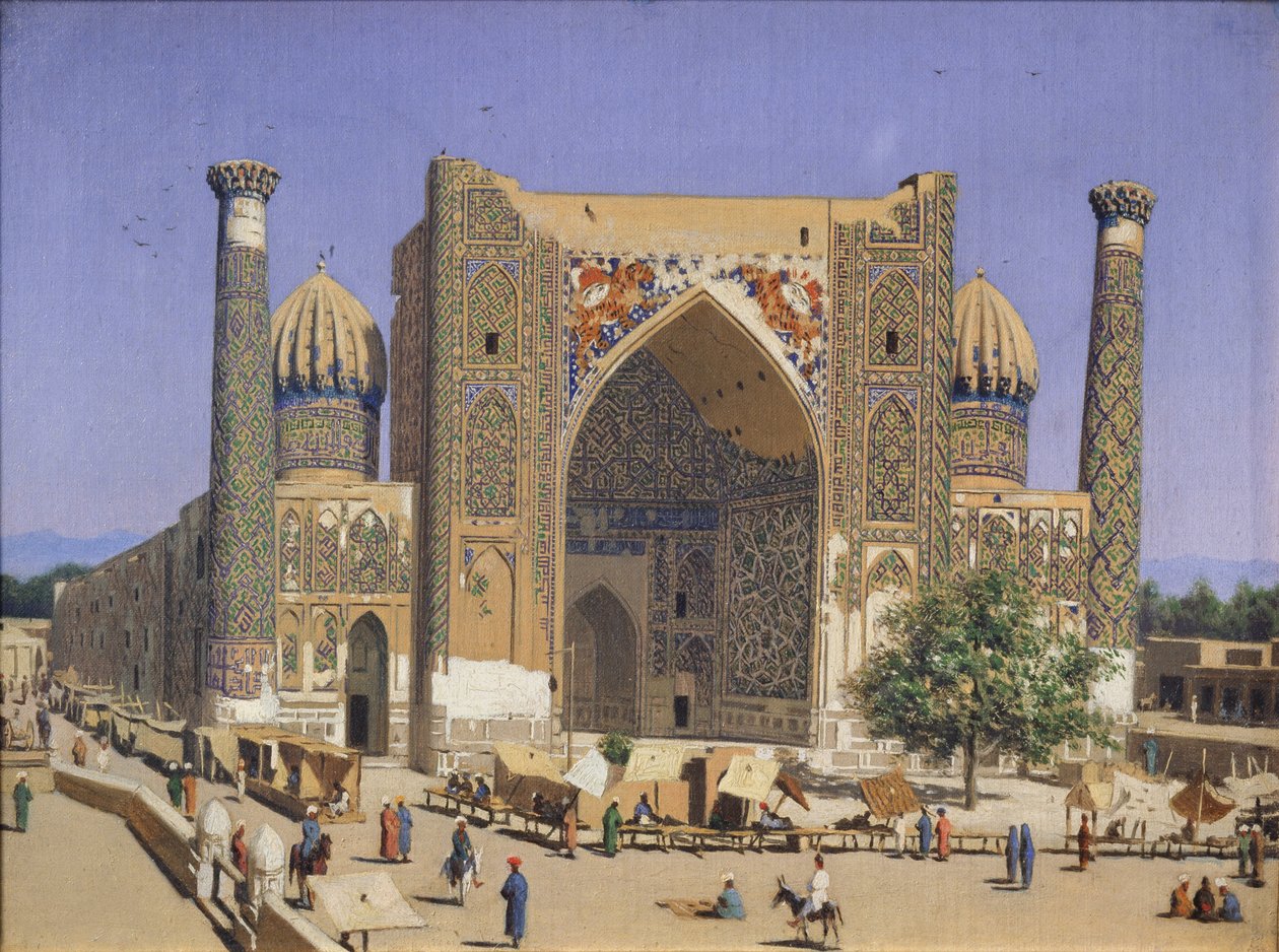 La madrasa Sherdar in Piazza Registan a Samarcanda, 1869-1870 da Vasili Vasilievich Vereshchagin