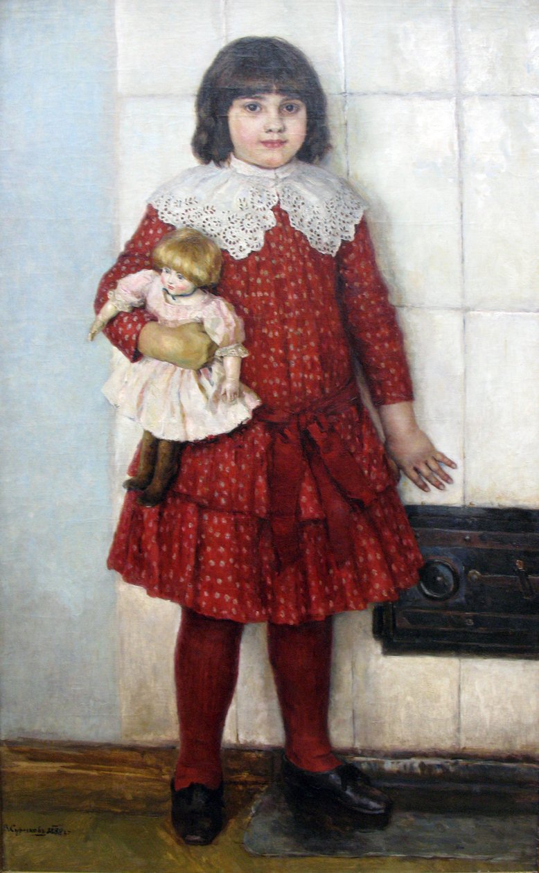 Ritratto di O.V. Surikova da bambina da Vasilij Ivanovic Surikov