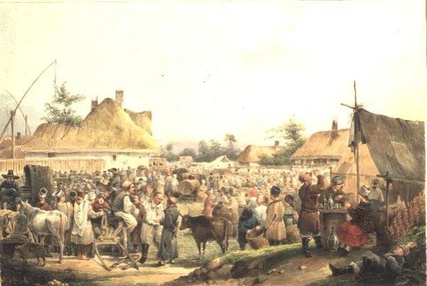 Fiera del villaggio in Ucraina da Vasily Ivanovich Sternberg