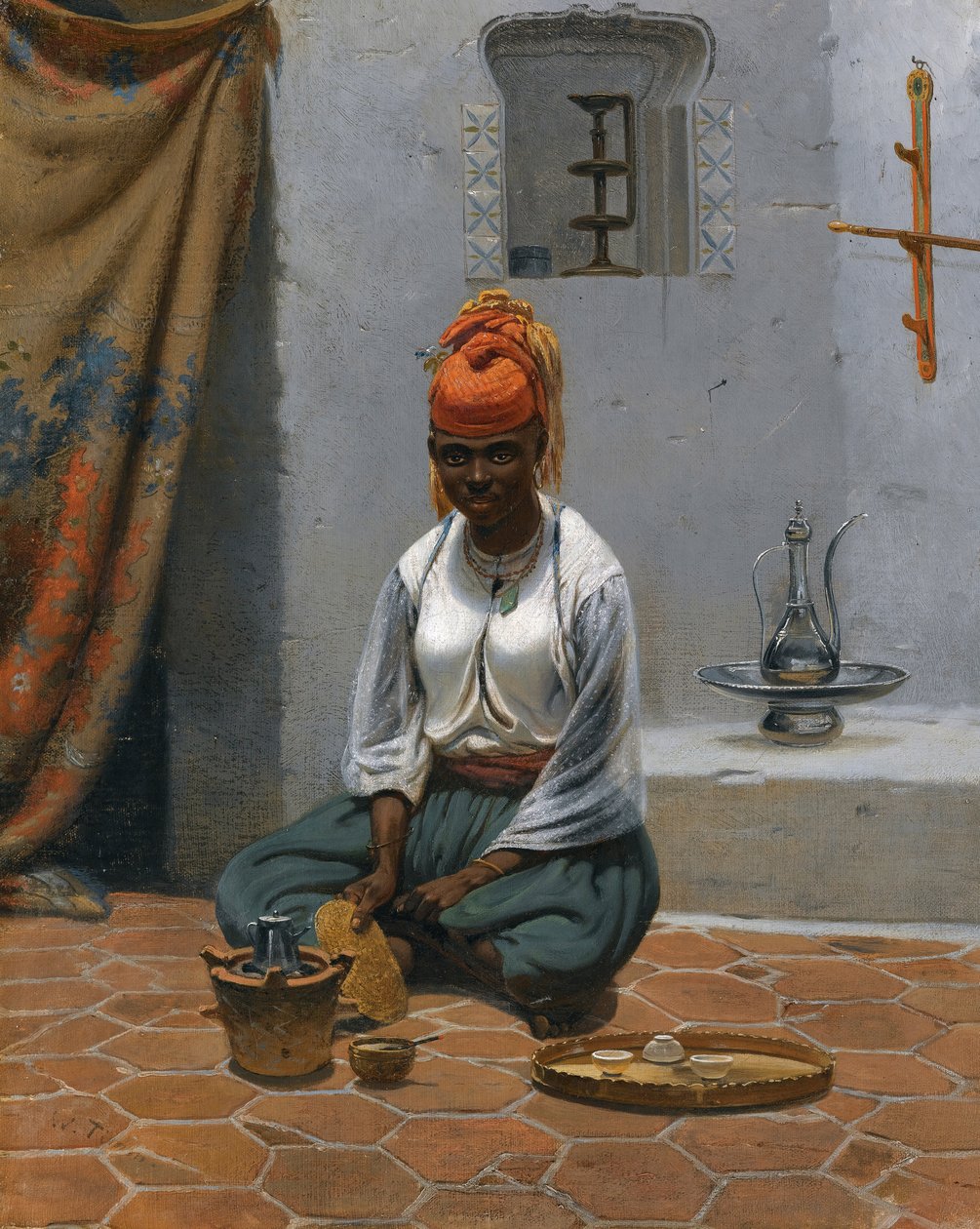 Preparazione del tè ad Algeri da Georg Wilhelm Timm