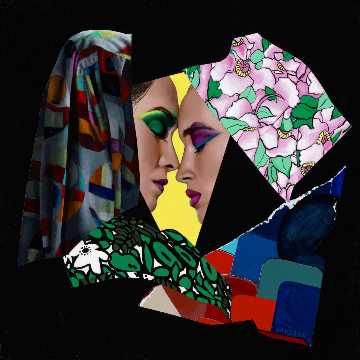 Intricate Mesh, 2019 (Acrilico su legno) da Vaskeen Vaskeen