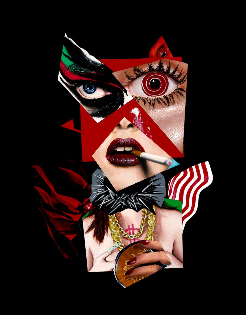 Luci XV, 2017 (Acrilico su legno) da Vaskeen Vaskeen