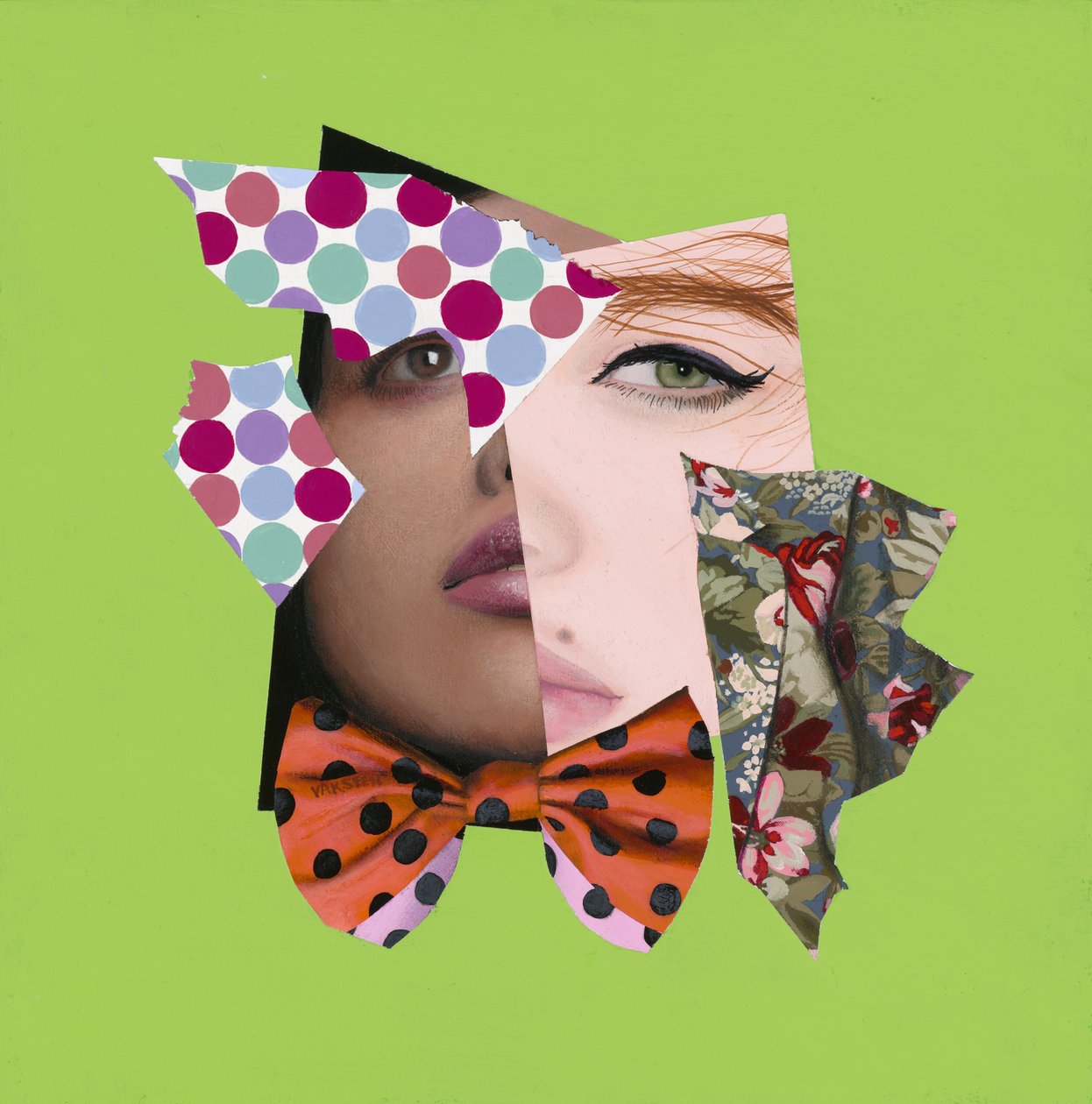 Makeup Ur Mind, 2019 (Acrilico su legno) da Vaskeen Vaskeen