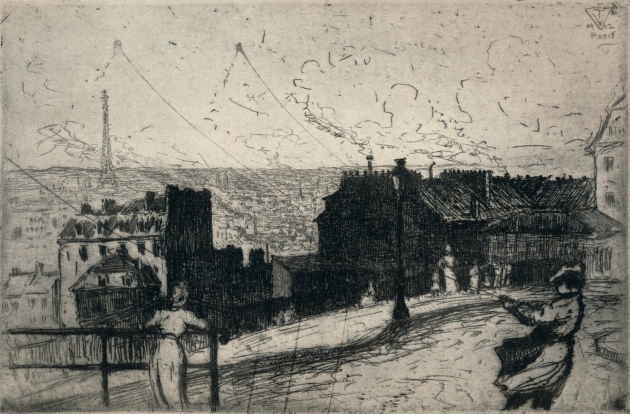 Volatori di aquiloni, Montmartre da Vaughan Trowbridge