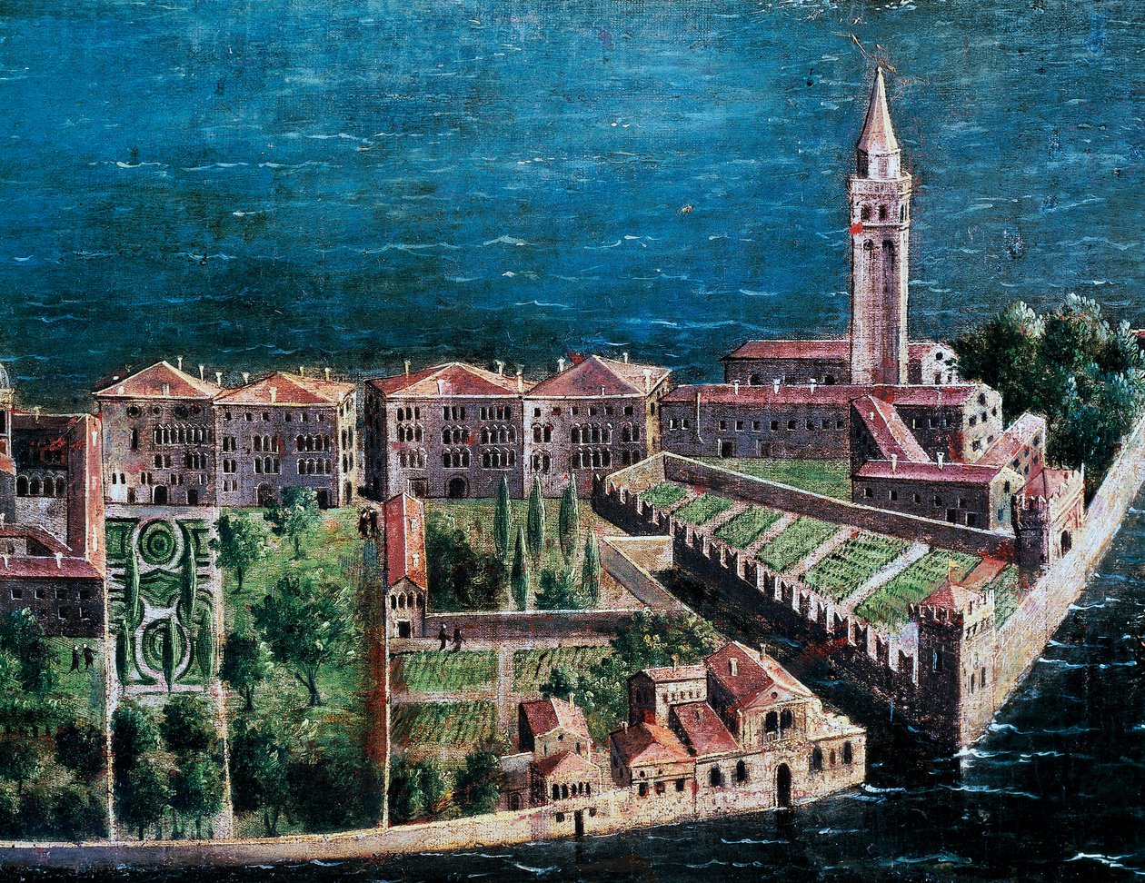 Giardino accanto alla Chiesa del Redentore, dettaglio dalla vista a volo d