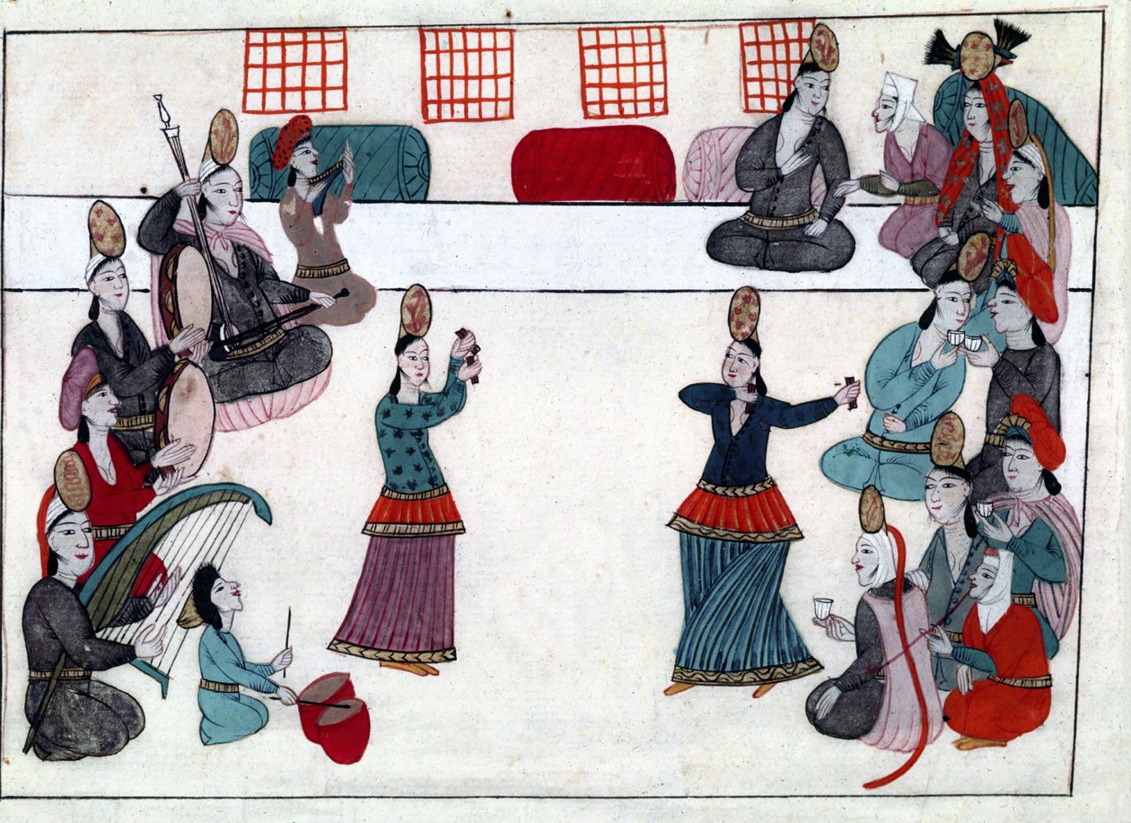 Musicisti e ballerini sotto l