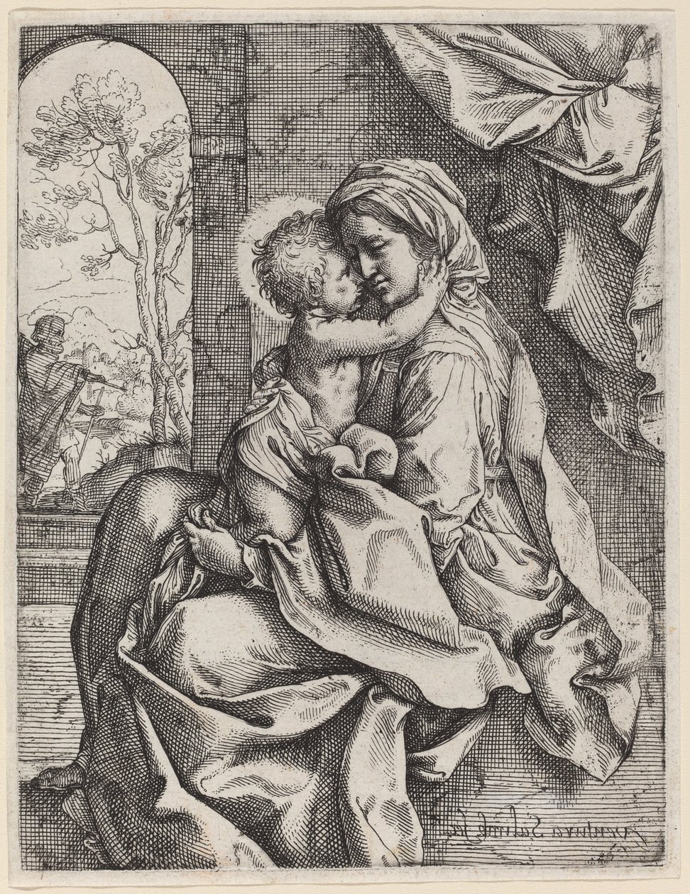 Vergine e Bambino da Ventura Salimbeni after Guido Reni