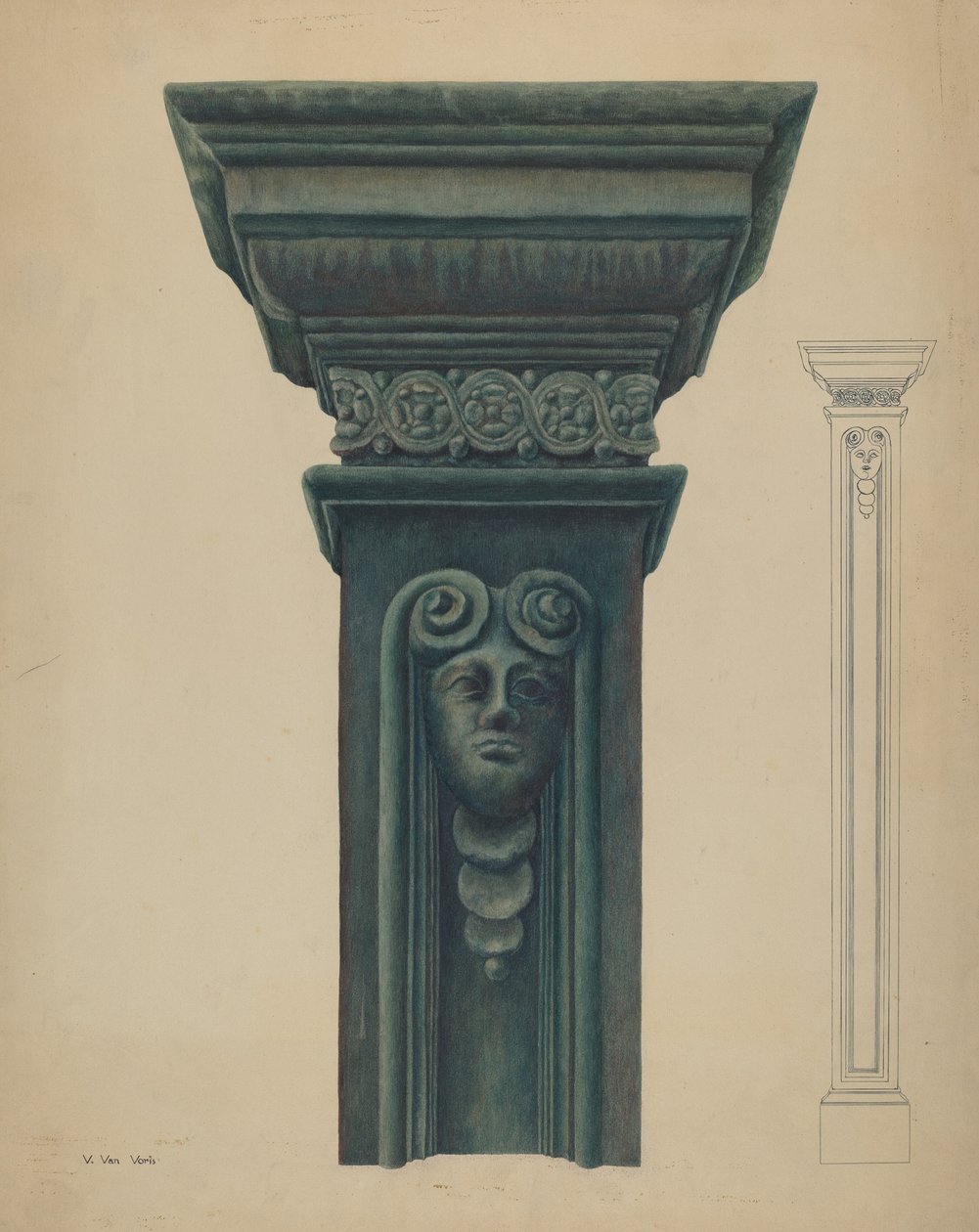 Pilastro in ghisa da Vera Van Voris