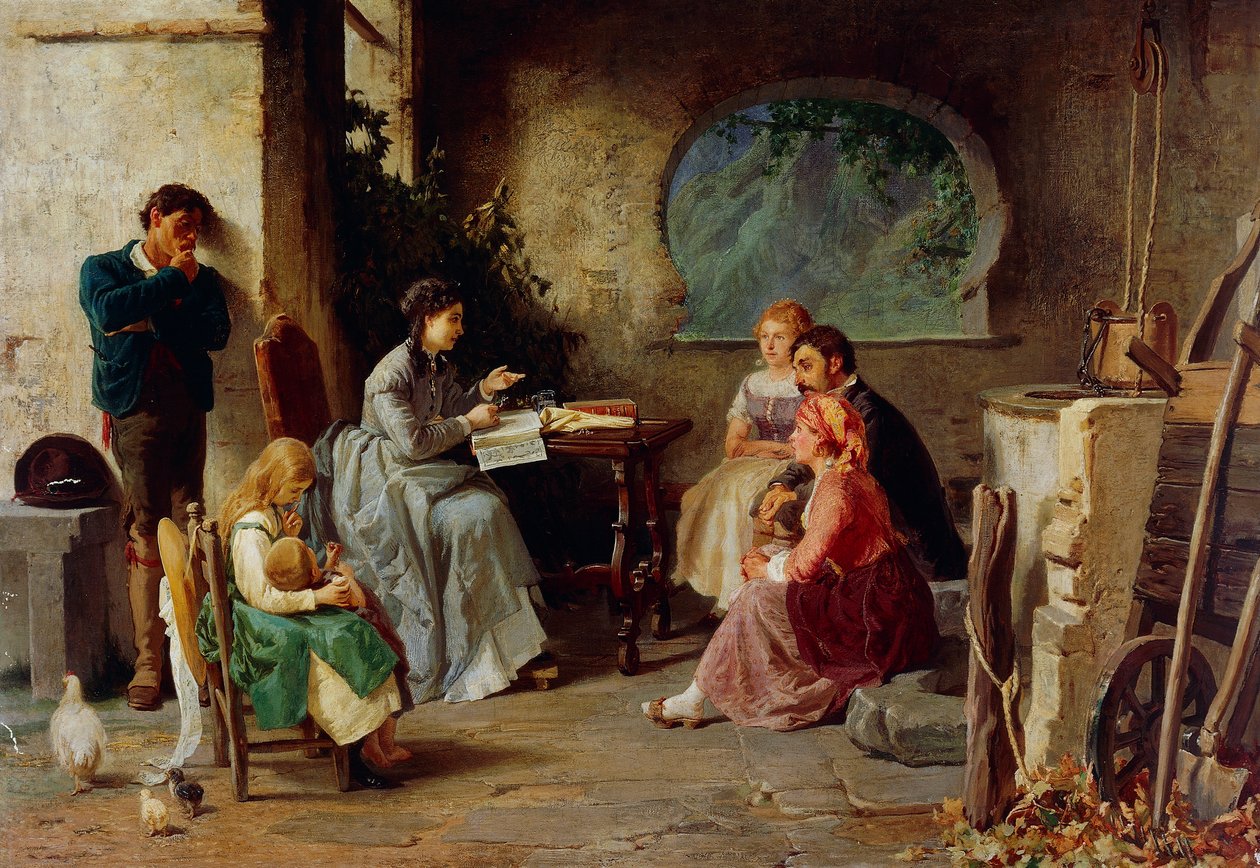 Lezione di botanica, di Vespasiano Bignami detto Vespa (1841-1929) da Vespasiano Bignami