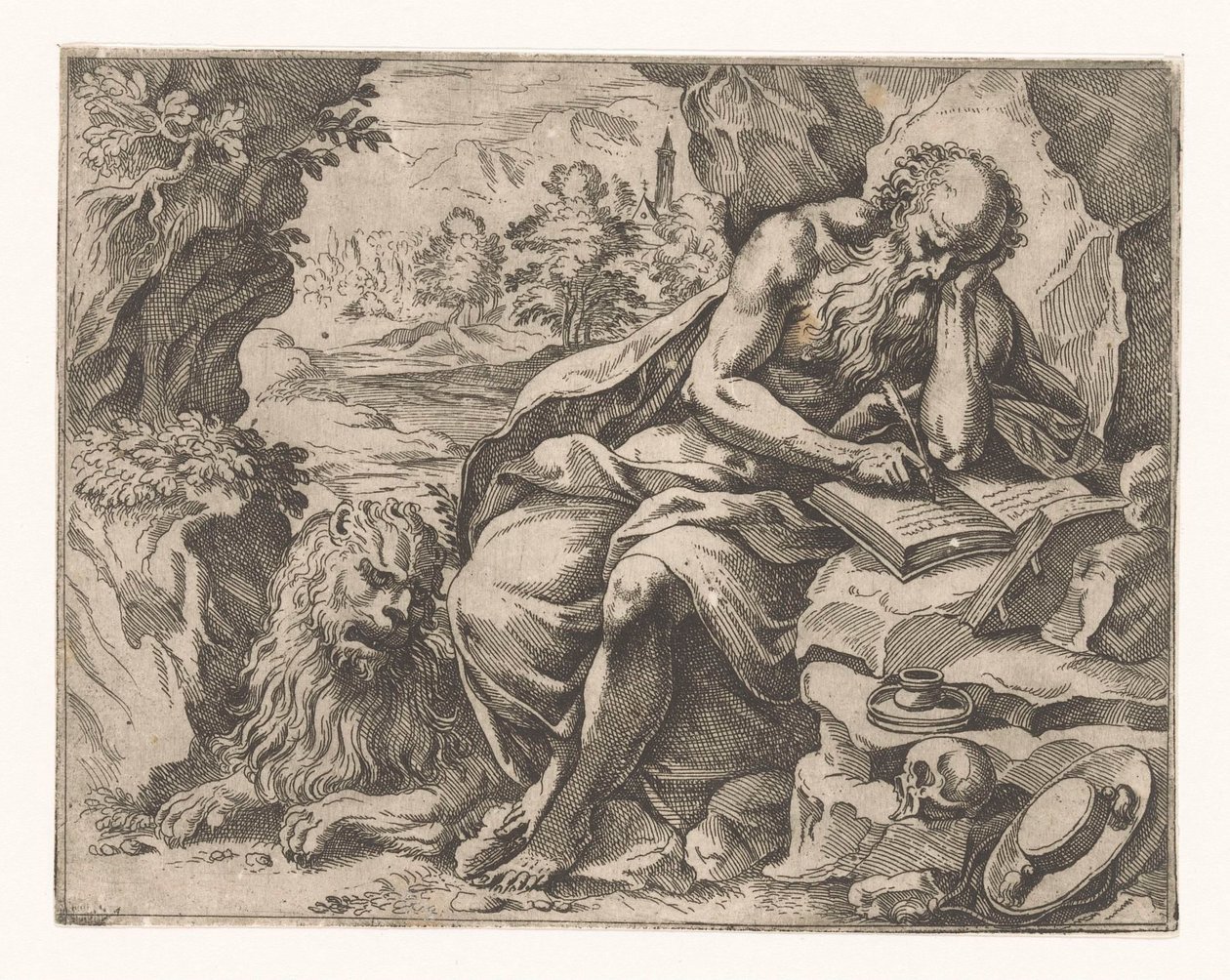 San Girolamo nel deserto da Vespasiano Strada (attributed to)