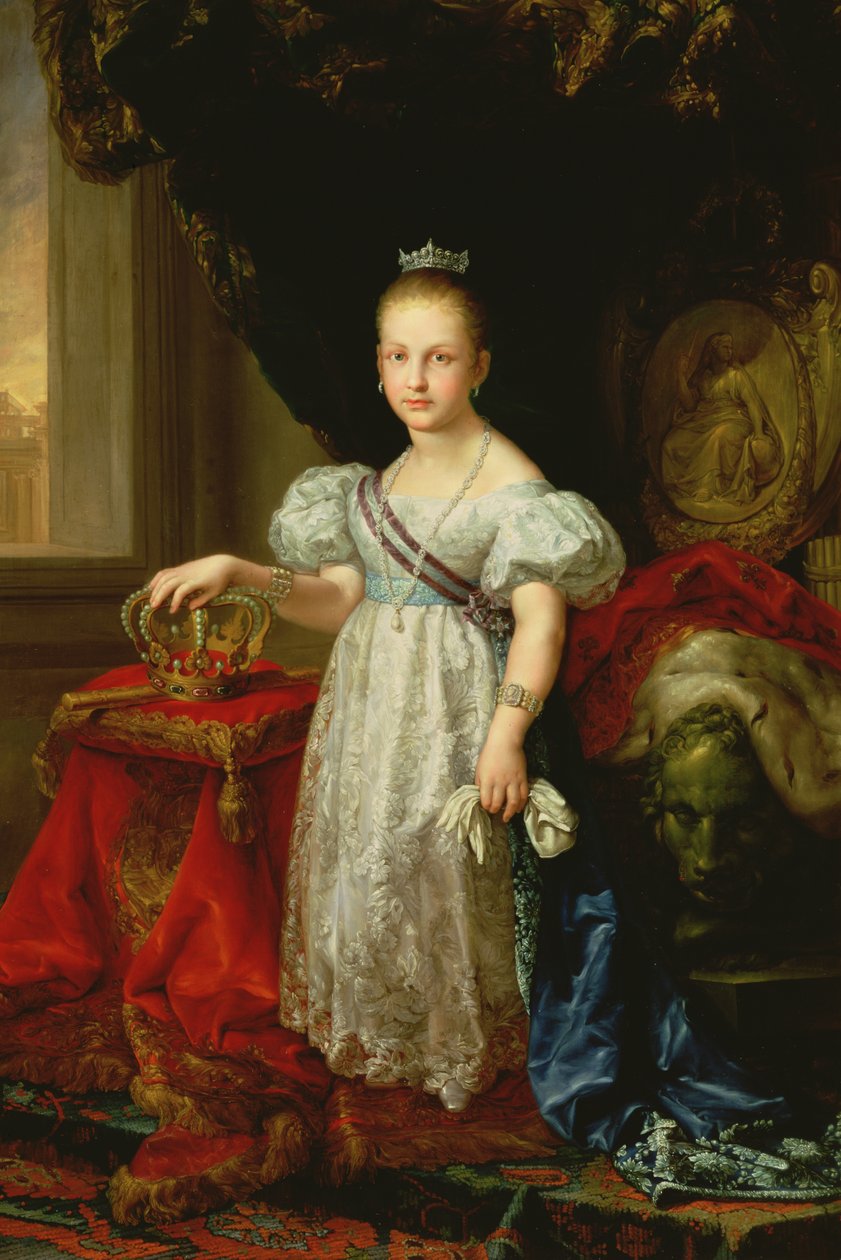 Regina Isabella II (1830-1904) di Spagna, 1838 da Vicente Lopez y Portana