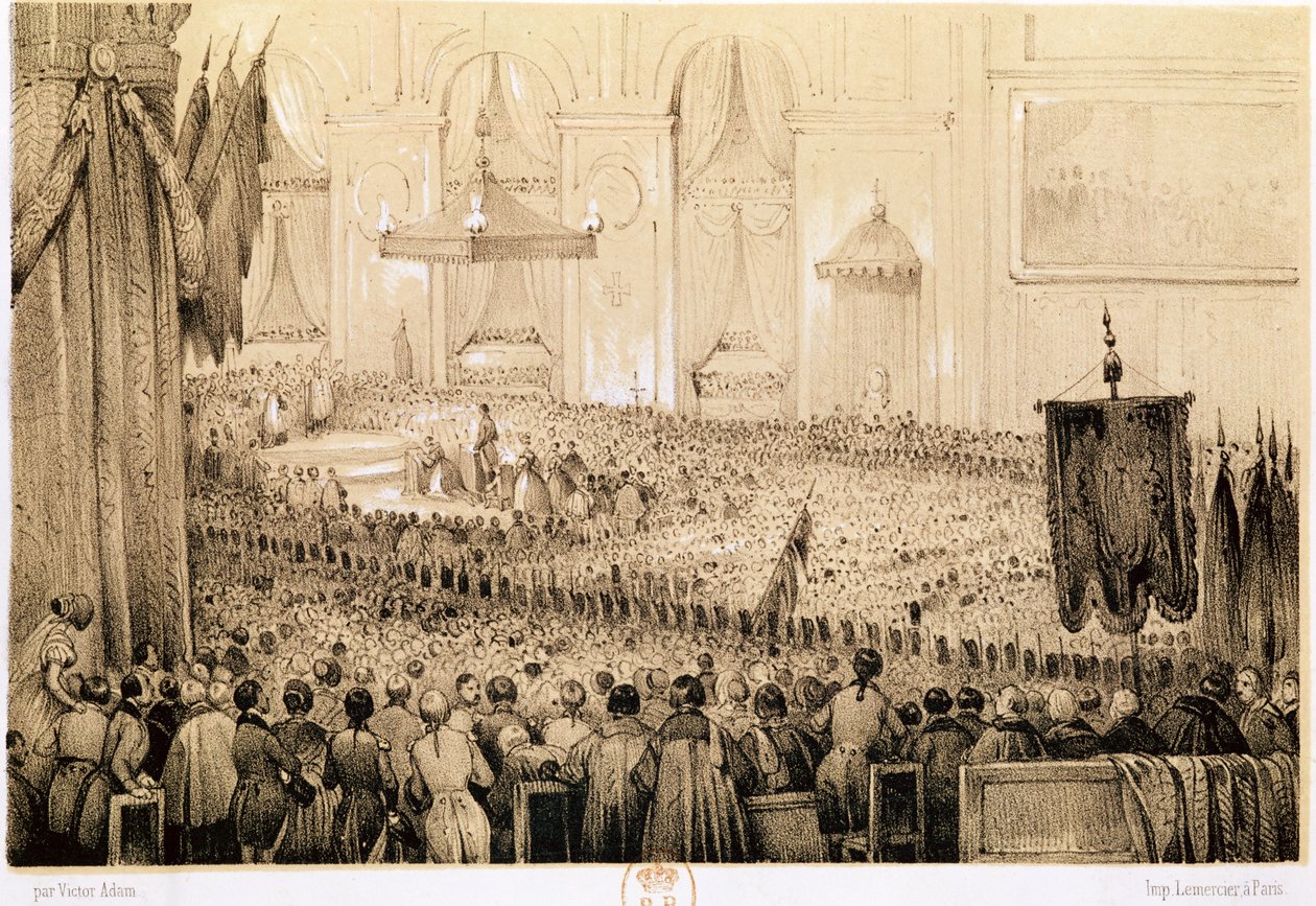 Il ristabilimento del culto: un Te Deum a Notre-Dame de Paris, 18 aprile 1802 da Victor Adam