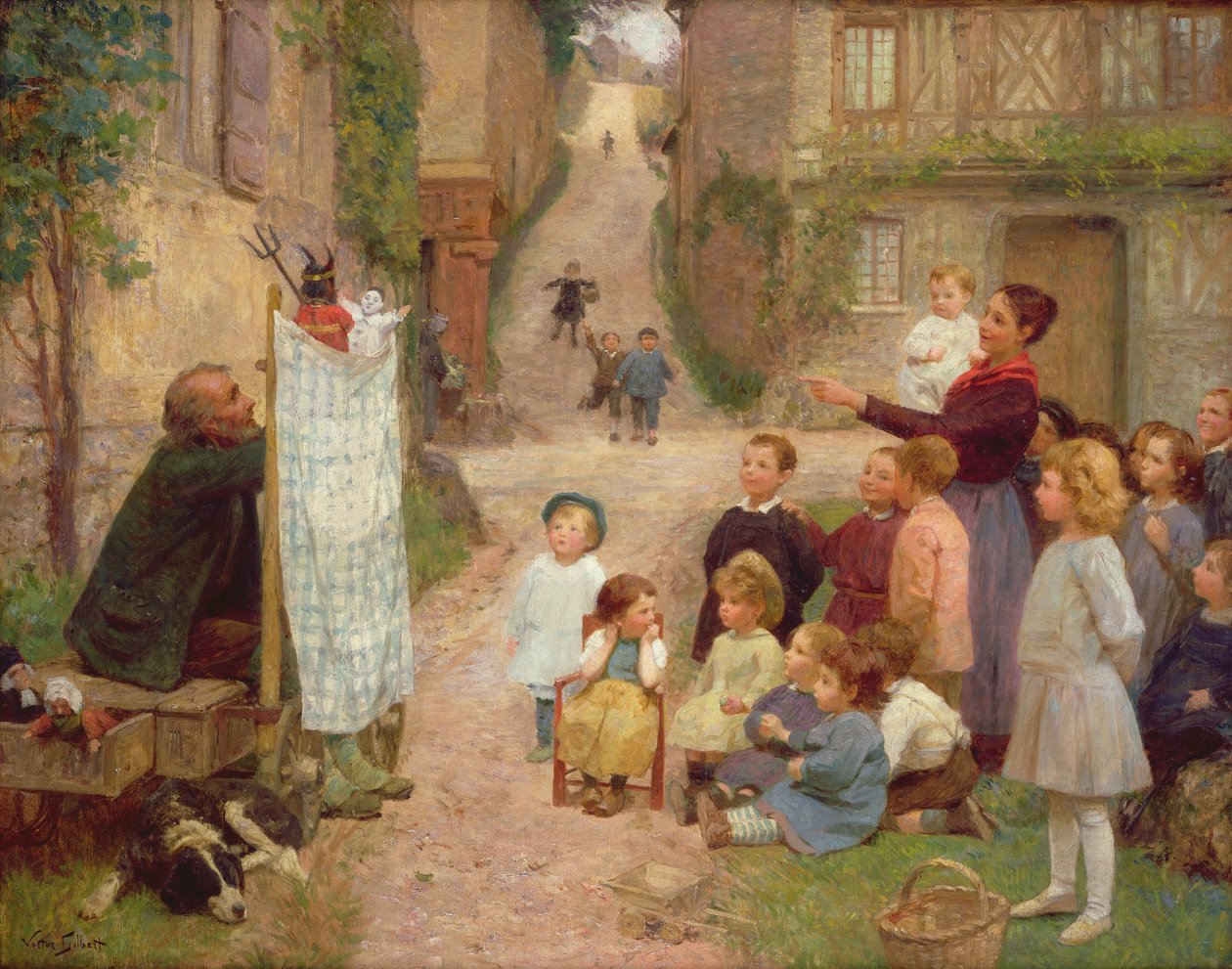 Lo Spettacolo dei Burattini da Victor Gabriel Gilbert