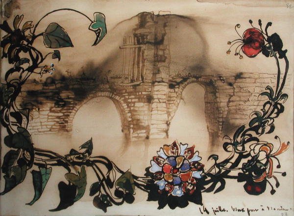 Il vecchio ponte a Vianden, 1871 da Victor Hugo