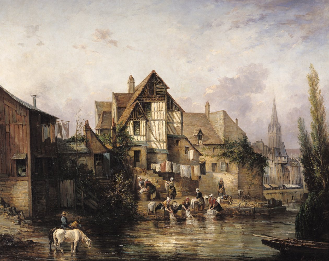 Il lavatoio dei Petits Murs da Victor Theophile Tesniere