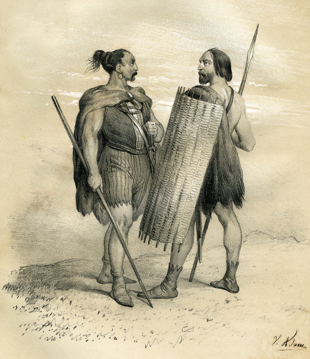 Guerrieri Franchi e Sicambri intorno all