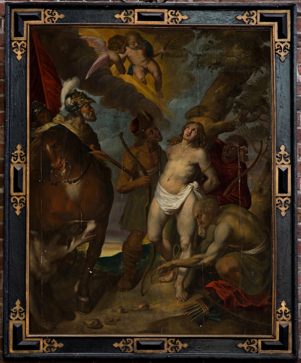Chiesa parrocchiale (Parochiekerk Sint-Walburga). Dipinto. San Sebastiano. da Victor Boucquet