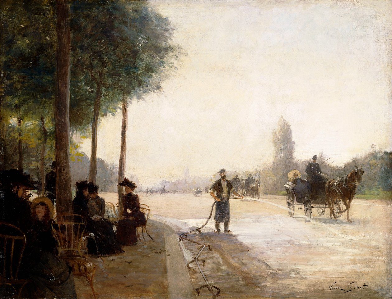 Gli Champs Elysees, Parigi da Victor Gabriel Gilbert