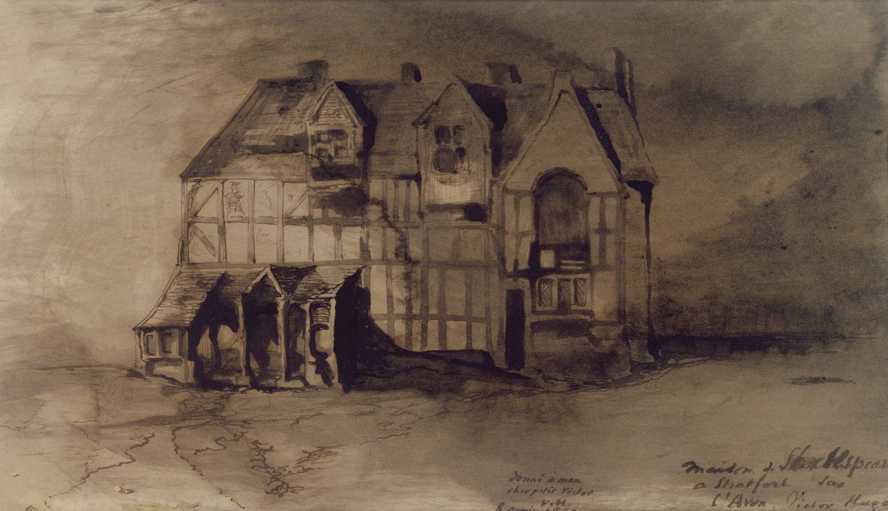 La Casa di William Shakespeare (1564-1616) a Stratford-upon-Avon da Victor Hugo