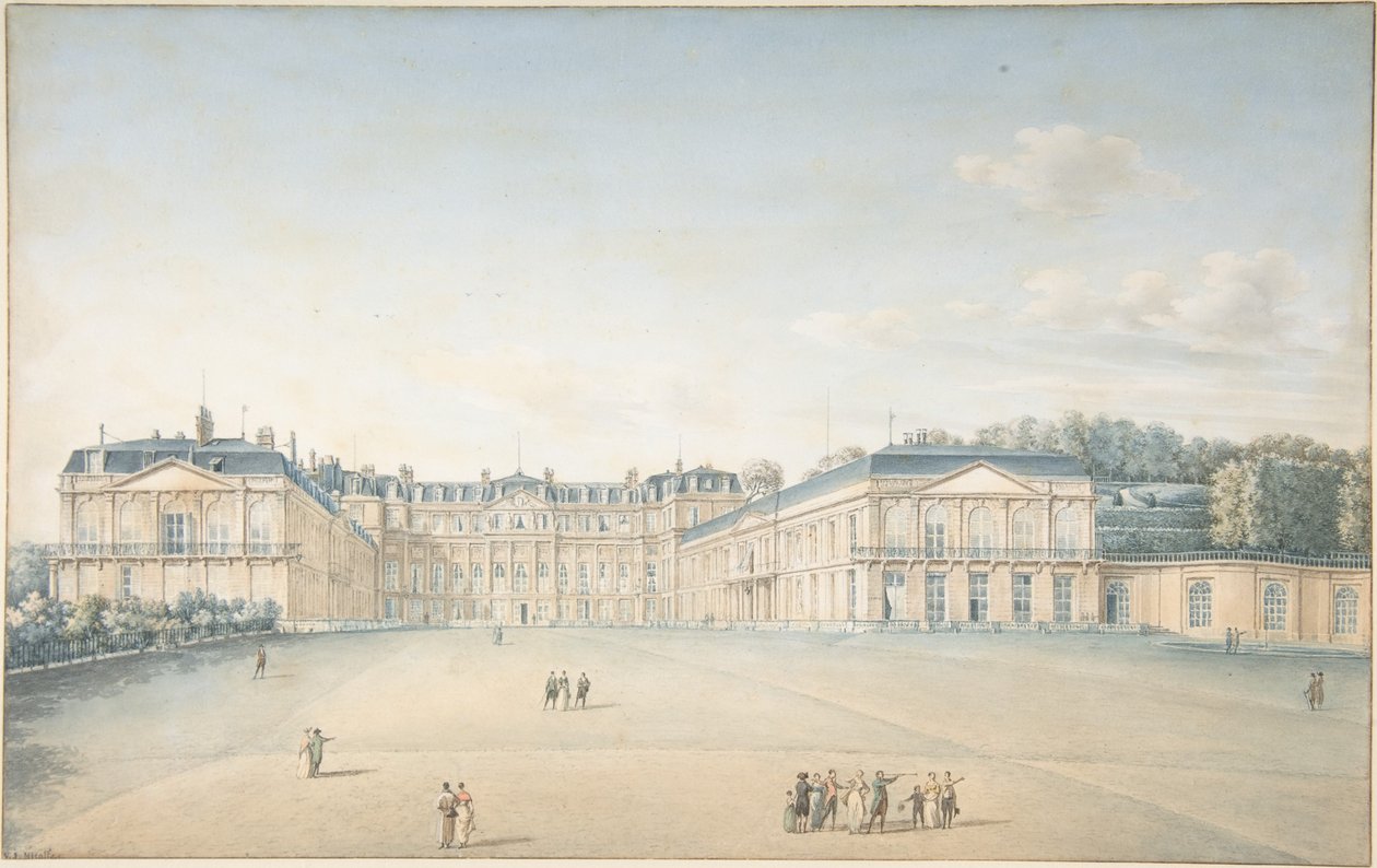 Cortile del castello di Saint-Cloud da Victor Jean Nicolle