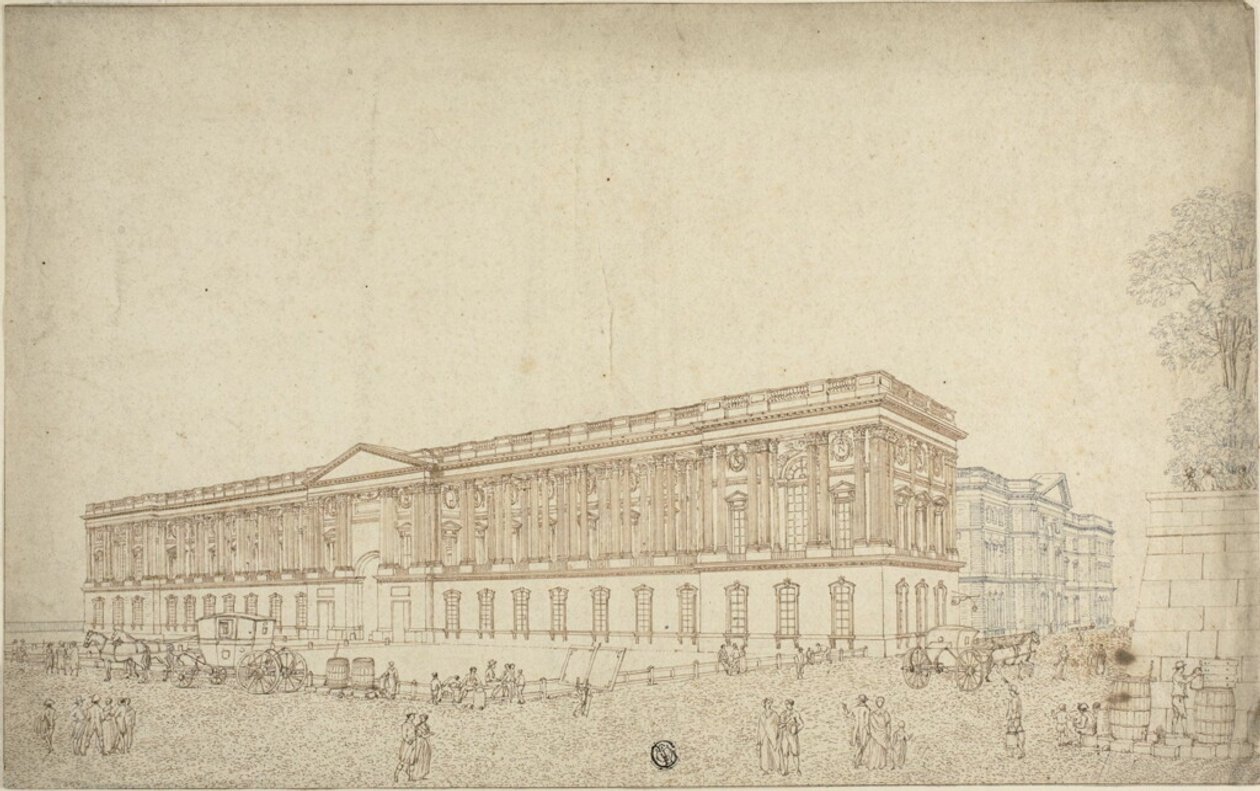 Il colonnato del Louvre da Victor Jean Nicolle