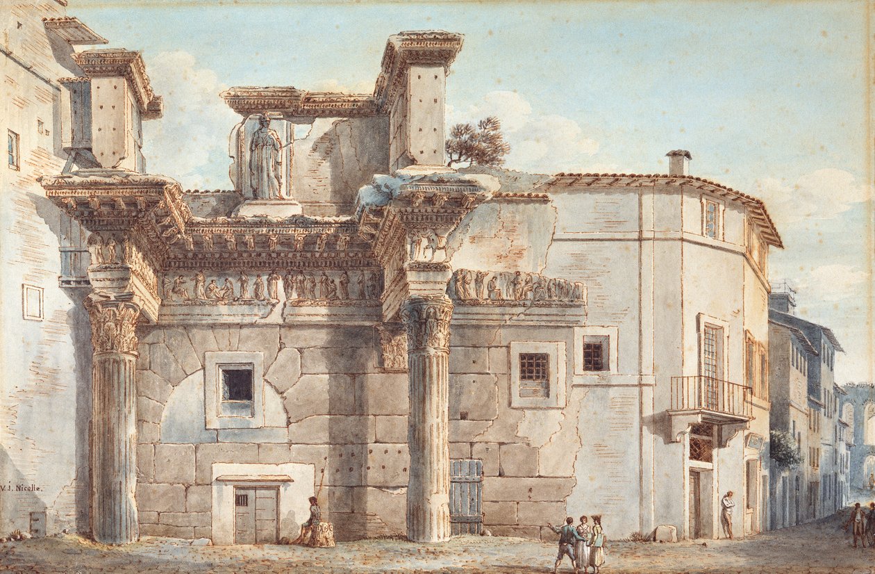Il Foro di Traiano a Roma da Victor Jean Nicolle