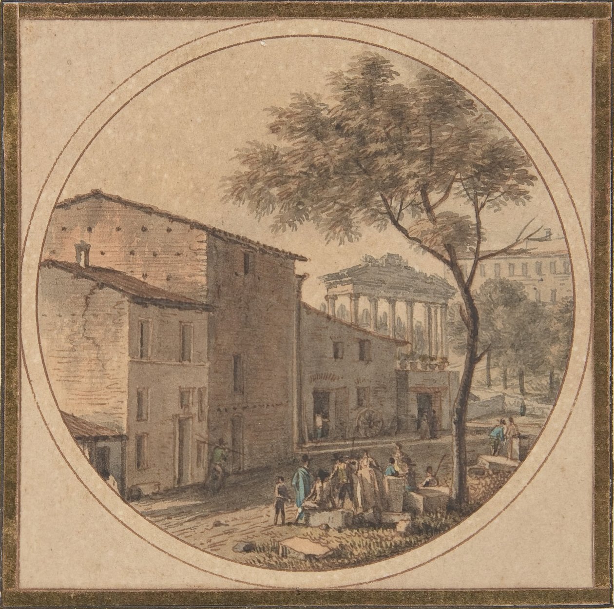 Veduta del Foro Romano con il Tempio di Saturno sullo sfondo, n.d. da Victor Jean Nicolle
