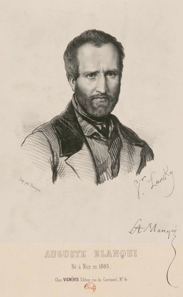 Ritratto di Louis-Auguste Blanqui 1805-1881, 1849 da Victor Larsky