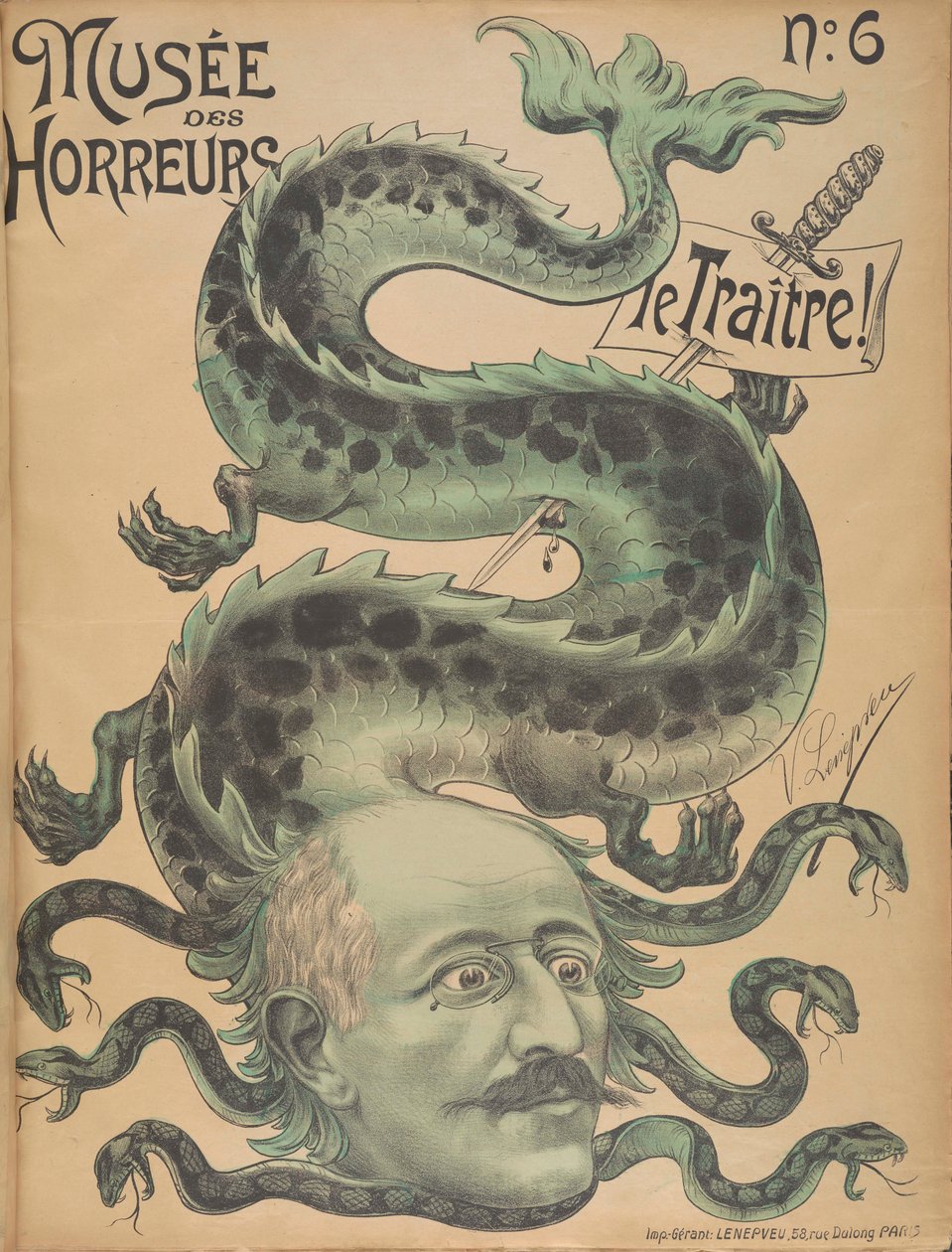 Musée des Horreurs Galleria degli Orrori: Alfred Dreyfus, 1899 da Victor Lenepveu