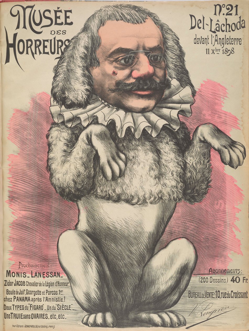 Musée des Horreurs Galleria degli orrori: Thèophile Delcassé da Victor Lenepveu