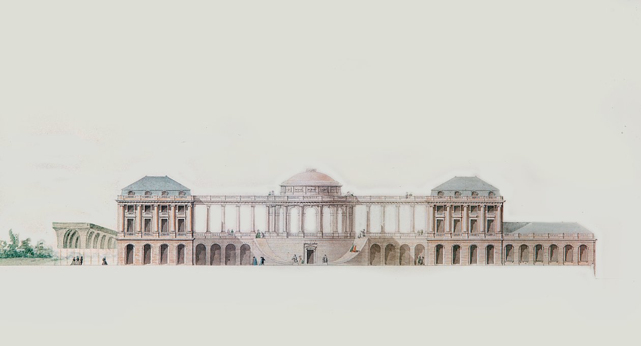 Primo progetto per il Chateau du Bouilh, Saint Andre de Cubzac, Aquitania, c.1787 da Victor Louis