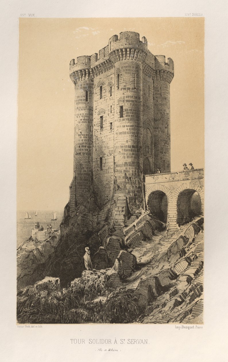Tour Solidor a St. Servan Ille-et-Vilaine, 1860 da Victor Petit