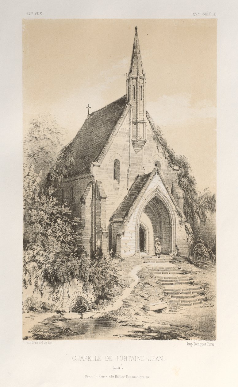 ...Pl.22, Cappella di Fontaine-Jean Loiret, pubblicato 1860 da Victor Petit