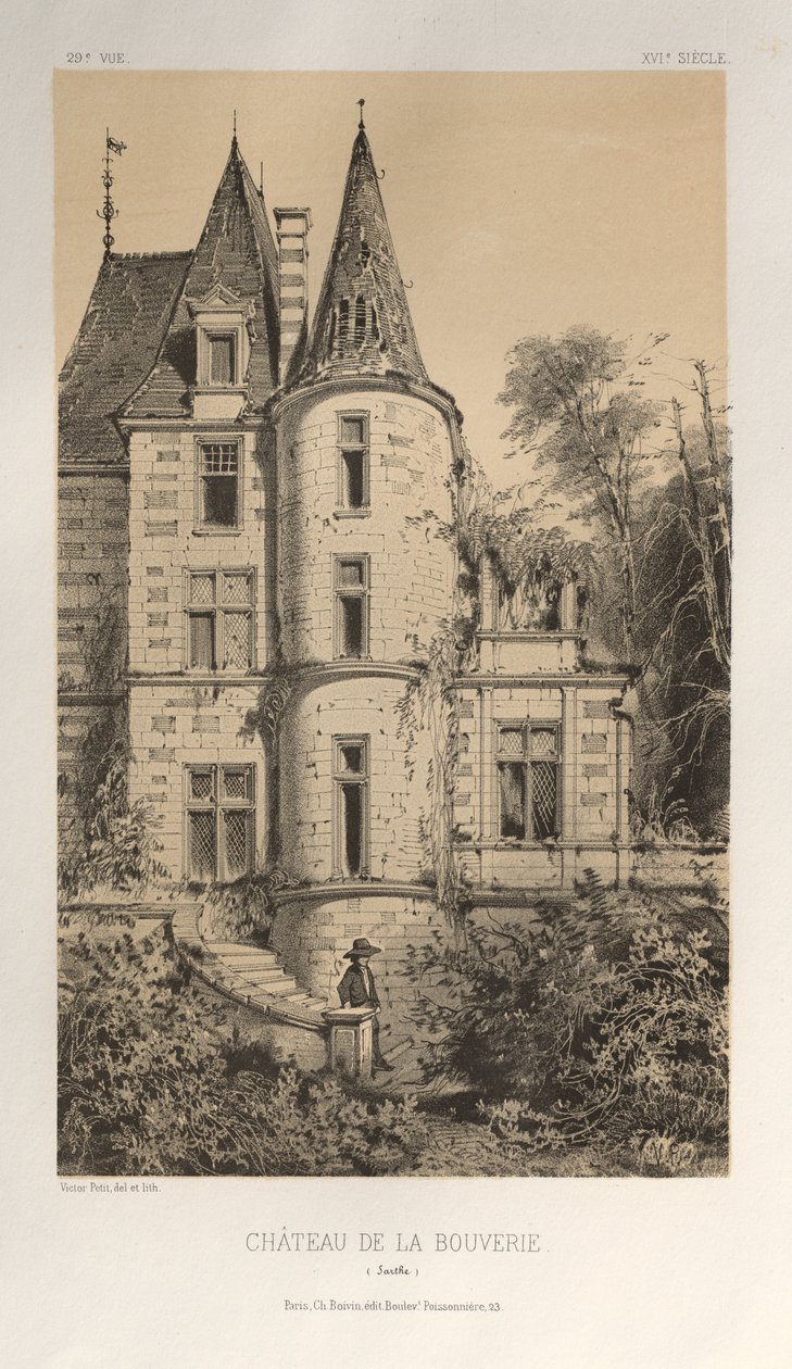Pl. 29, Chateau De La Bouverie Sarthe, 1860 da Victor Petit