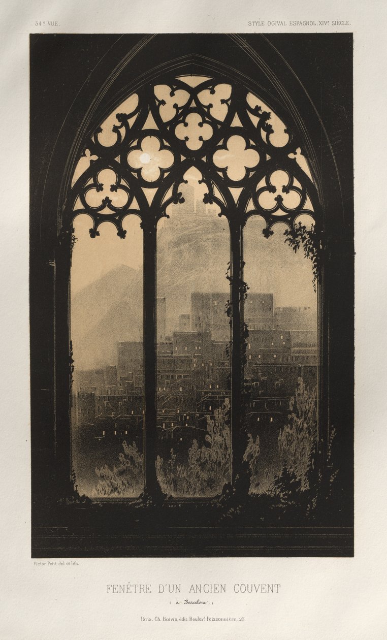 Finestra di un antico convento a Barcellona da Victor Petit