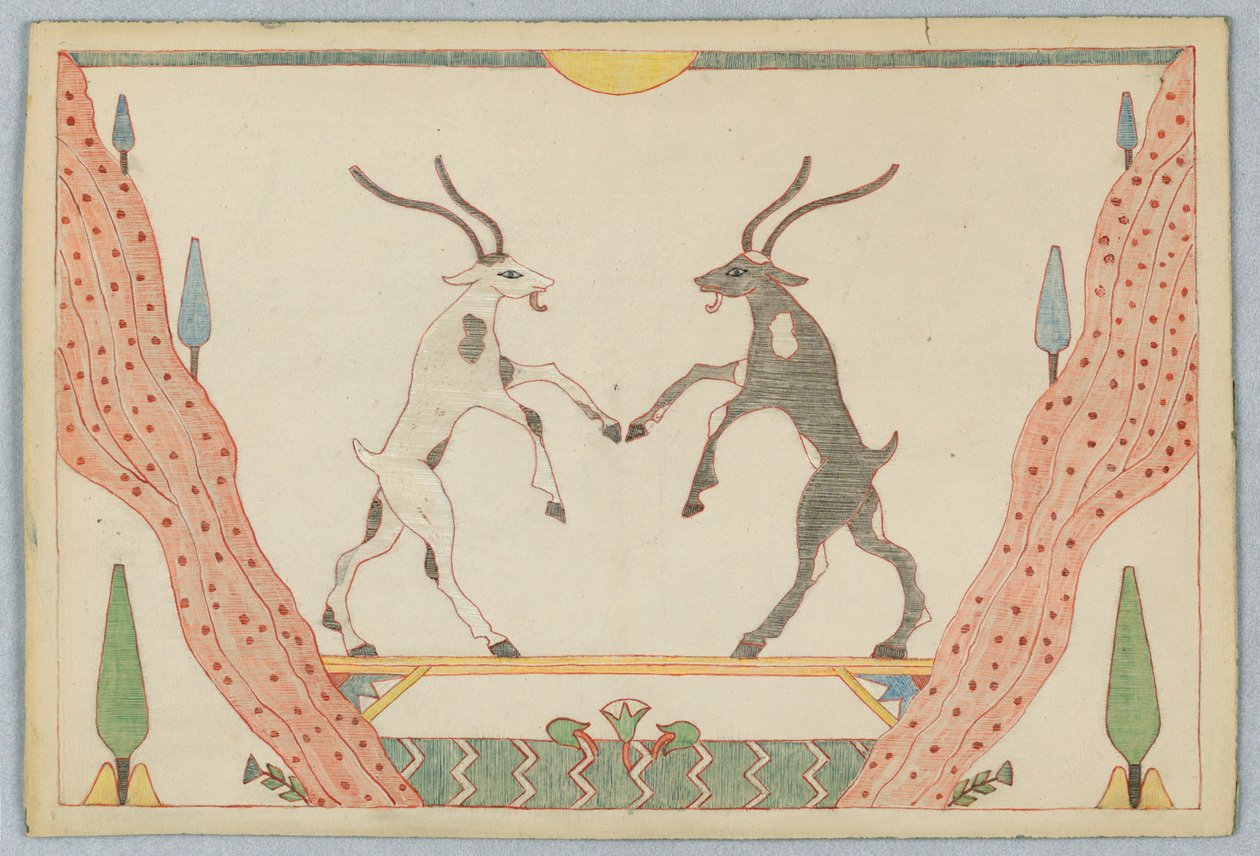 I due capretti, illustrazione per le favole di Esopo da Victor Wilbour