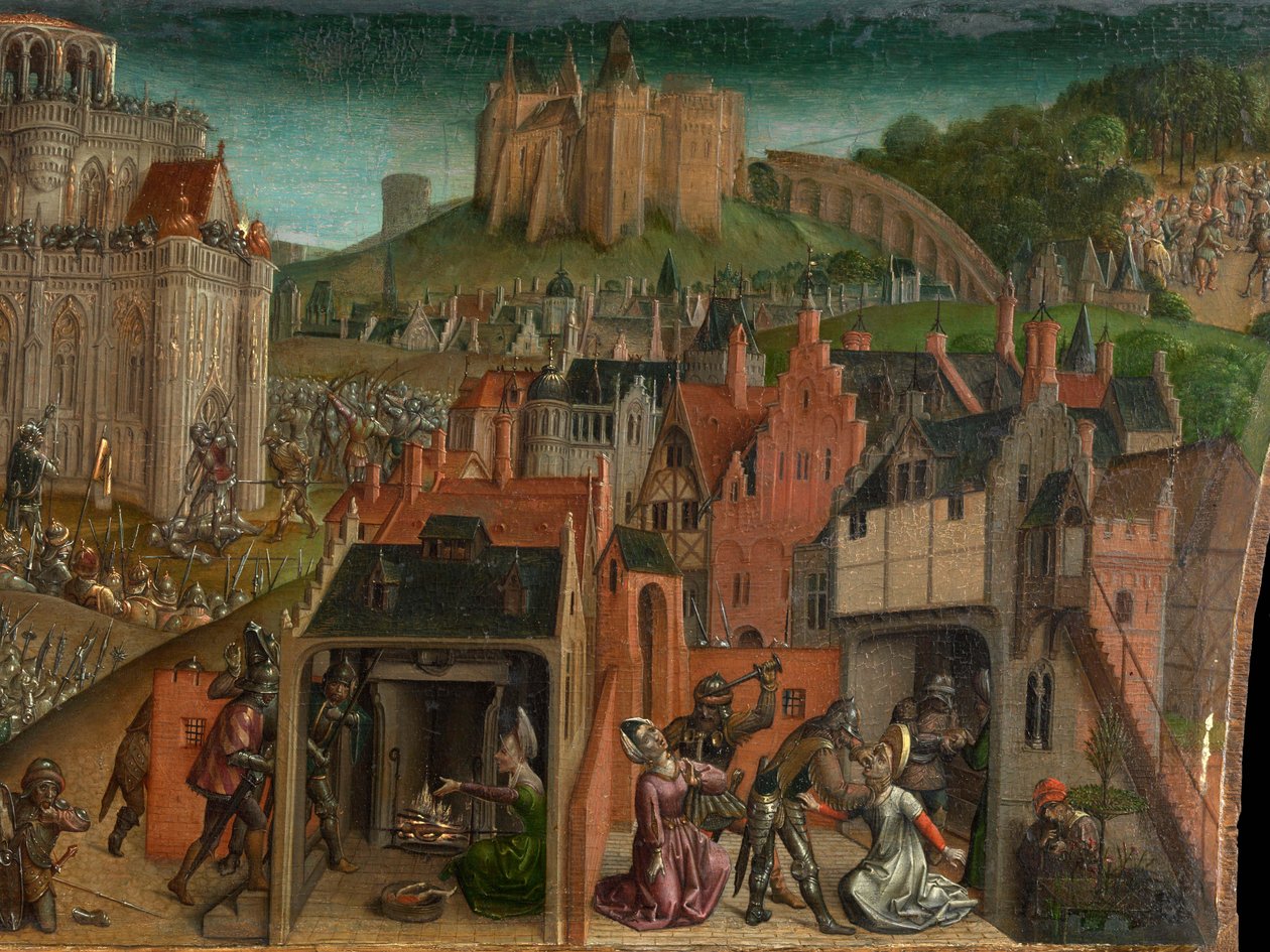Conquista di Gerusalemme da parte di Tito (predella) da Vienna Master of Mary of Burgundy