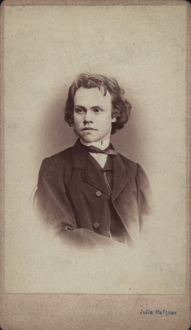 Ritratto del compositore Anton Rubinstein da Vienna . Photo studio Julie Haftner