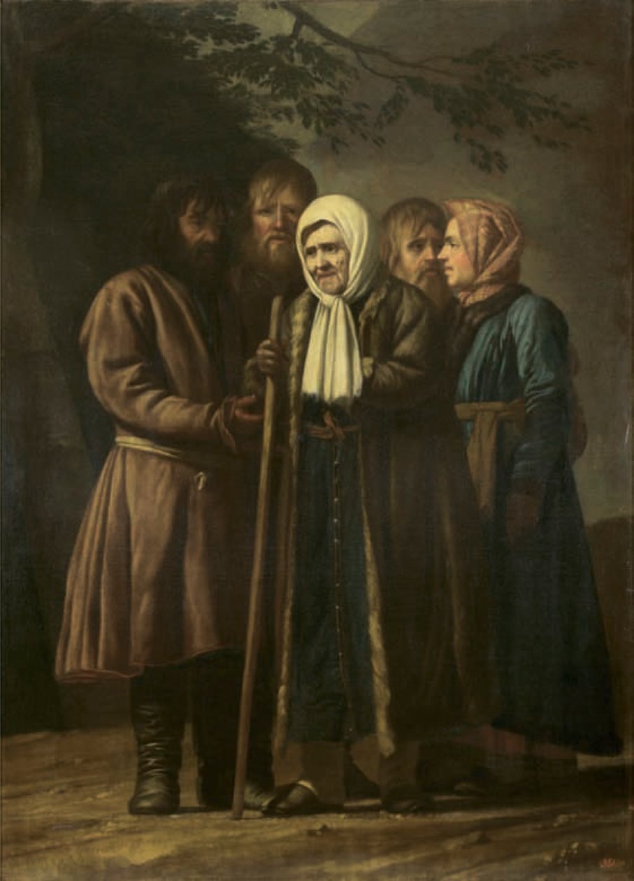 Donna centenaria di Tsarskoe Selo con la famiglia da Vigilius Eriksen
