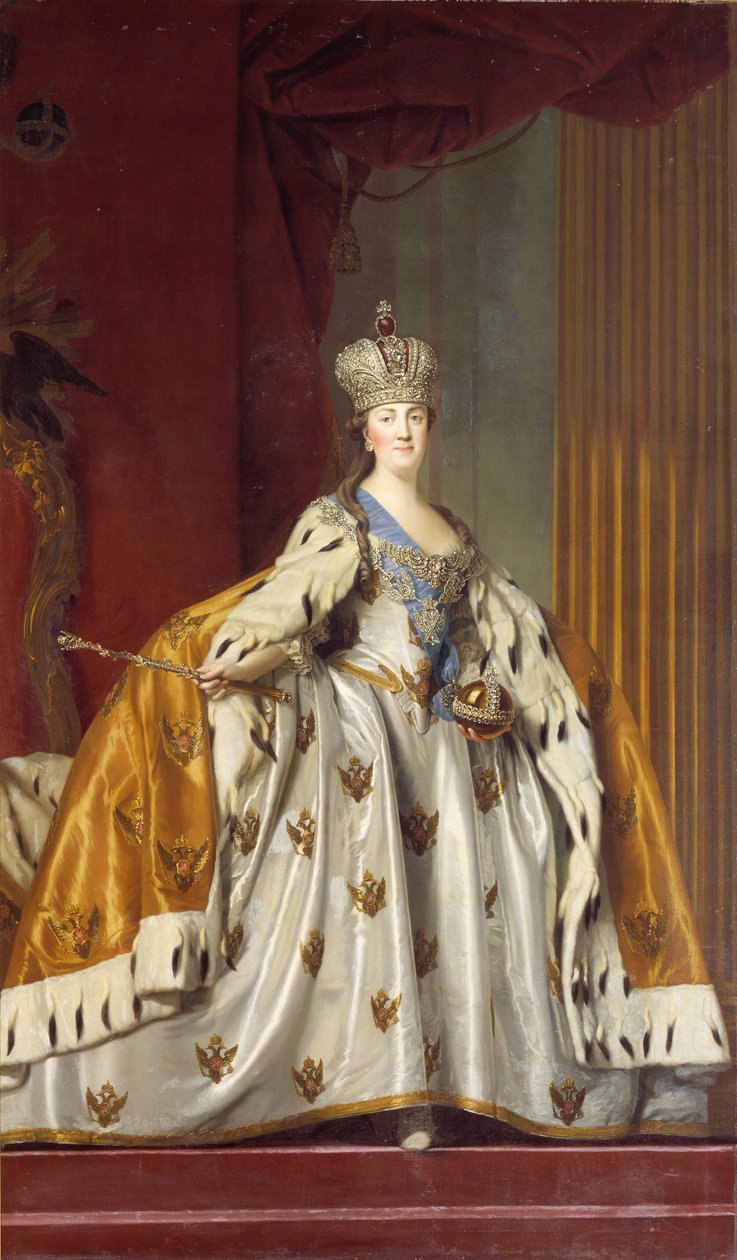 Caterina II di Russia in abito di incoronazione da Vigilius Eriksen