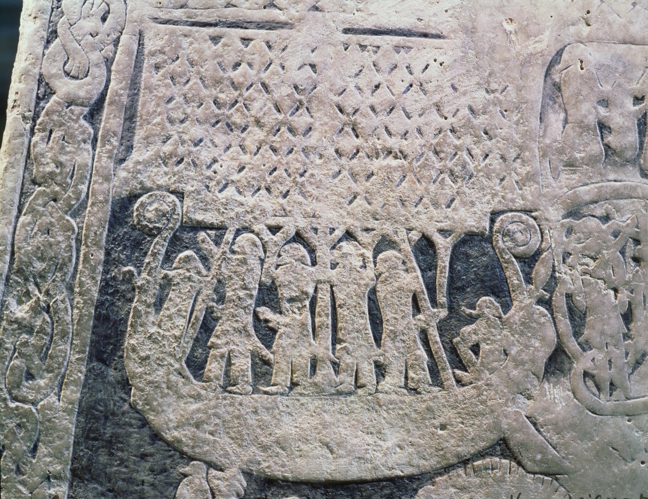 Dettaglio di una pietra raffigurante l