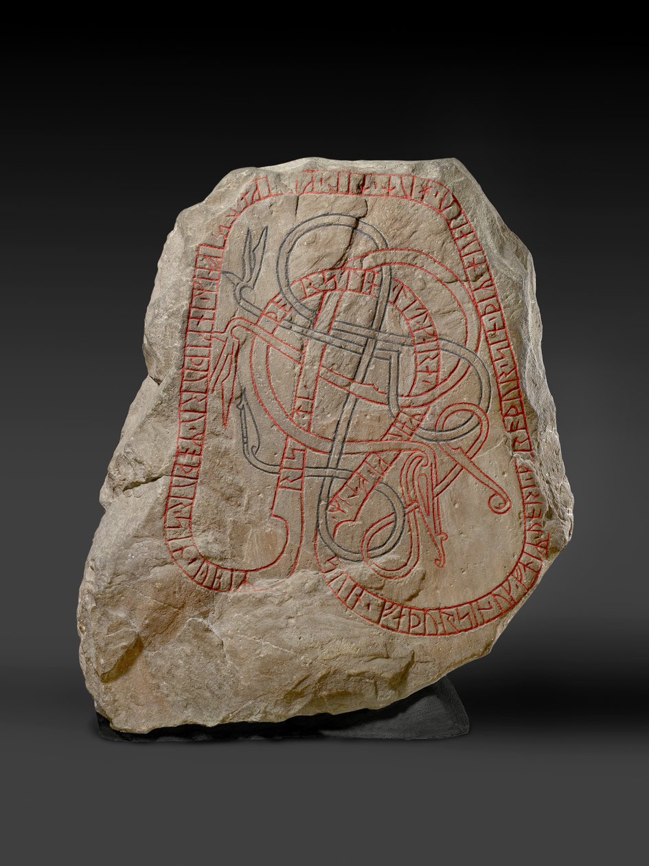 Pietra runica con iscrizione rossa, c.787-1100 da Viking